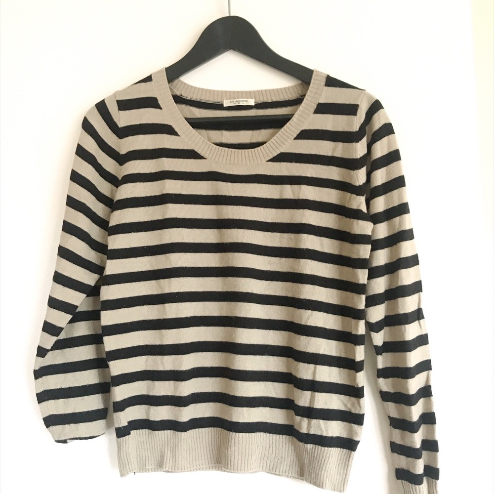 Black and beige striped sweater size S